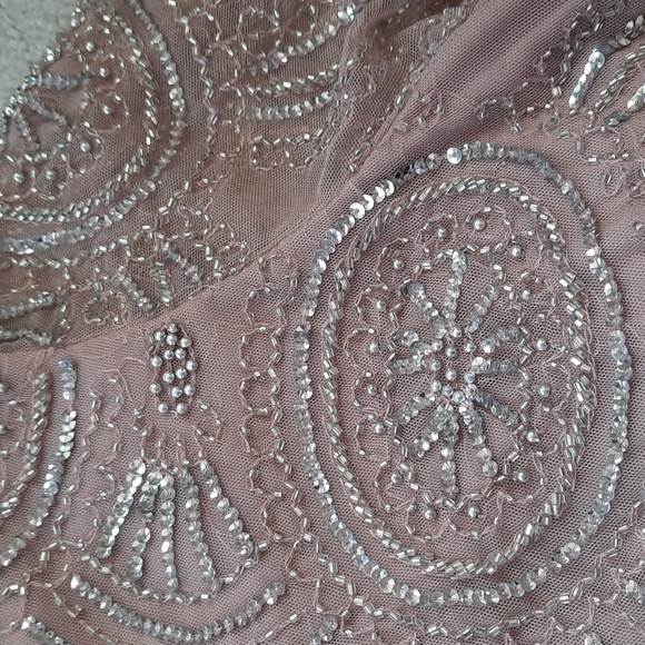 NWOT! AIDEN MATTOX BLUSH BEADED DESIGNER DRESS  GOWN SIZE 8 - Picture 3 of 15